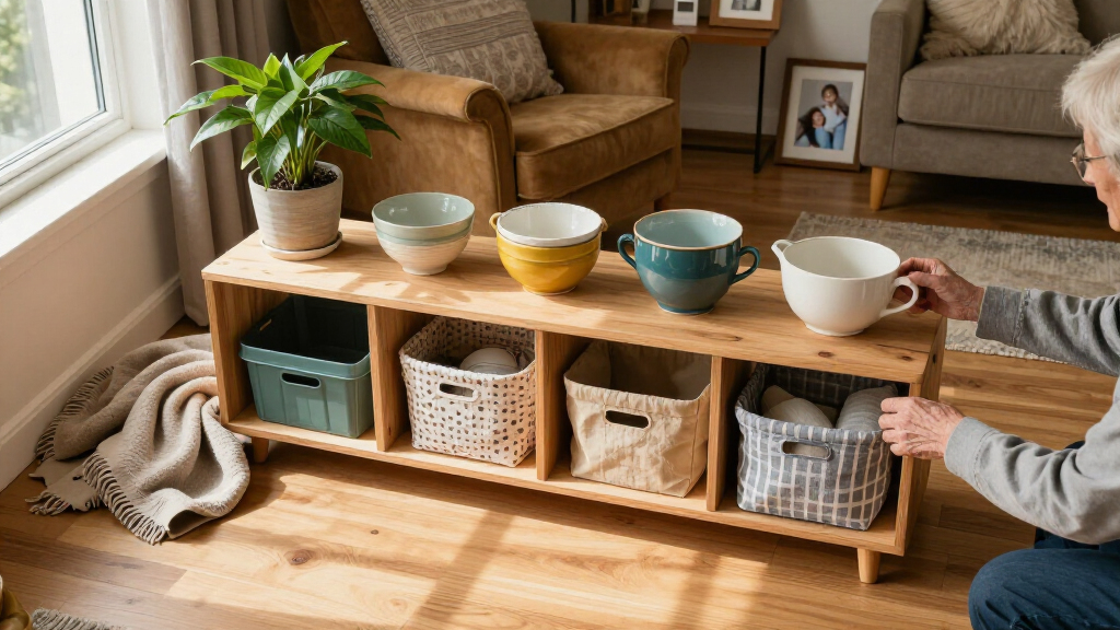 Lowering Shelves and Rearranging for Easy Reach