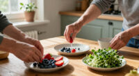 Healthy Eating Fruits And Microgreens