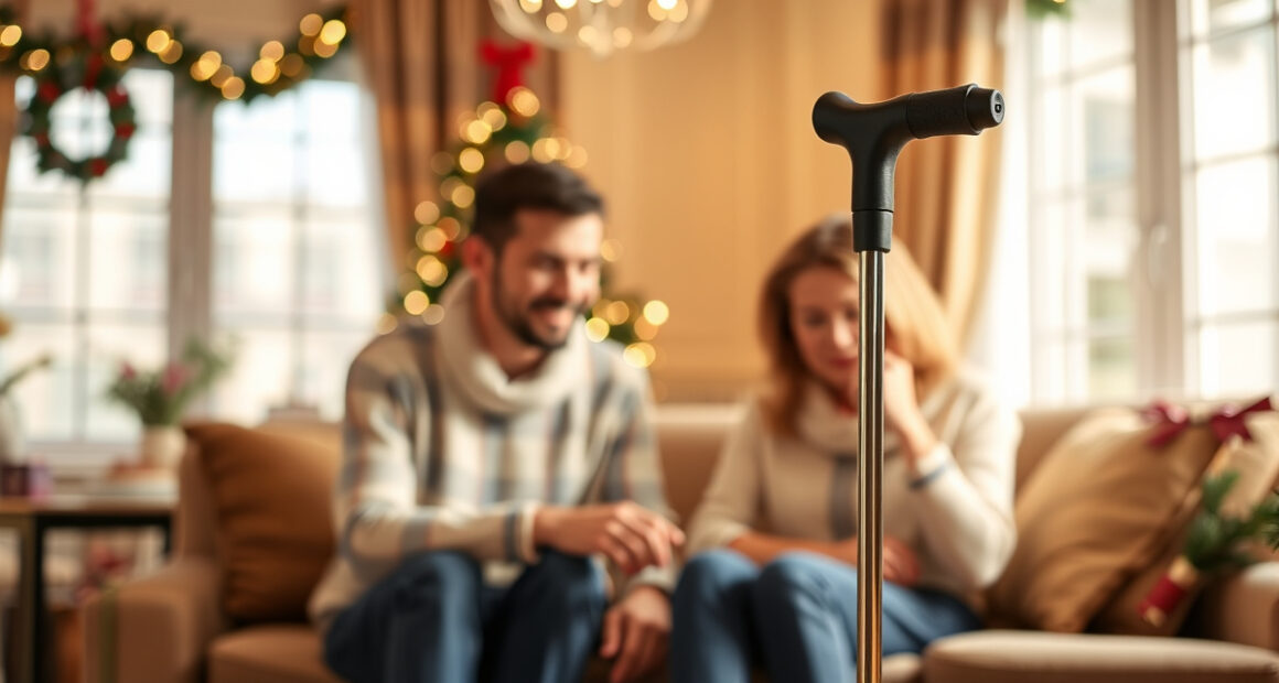 Yayayo Folding Cane with Seat and LED Light for Holiday Outings